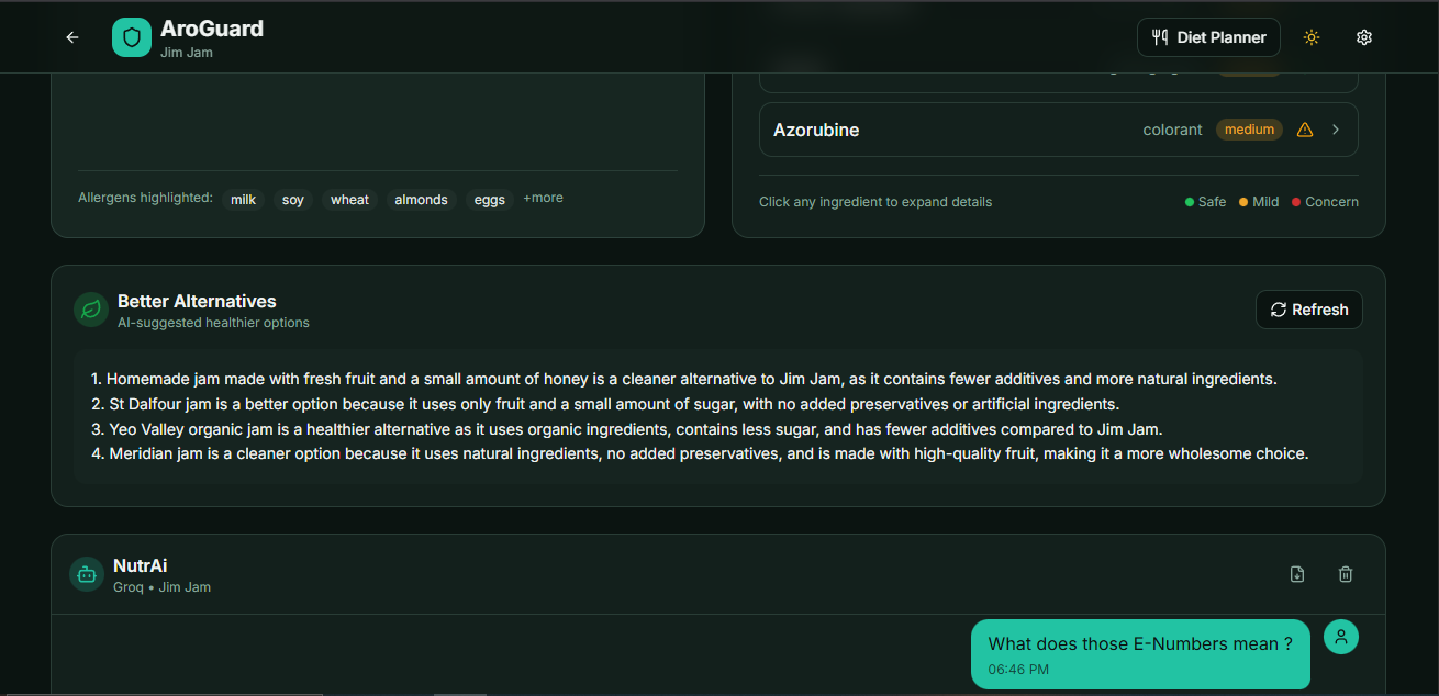 Screenshot of Better Alternatives panel