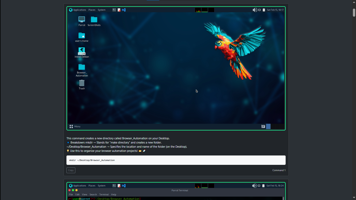 Browser Automation 3.0 GitHub Pages website showing setup instructions