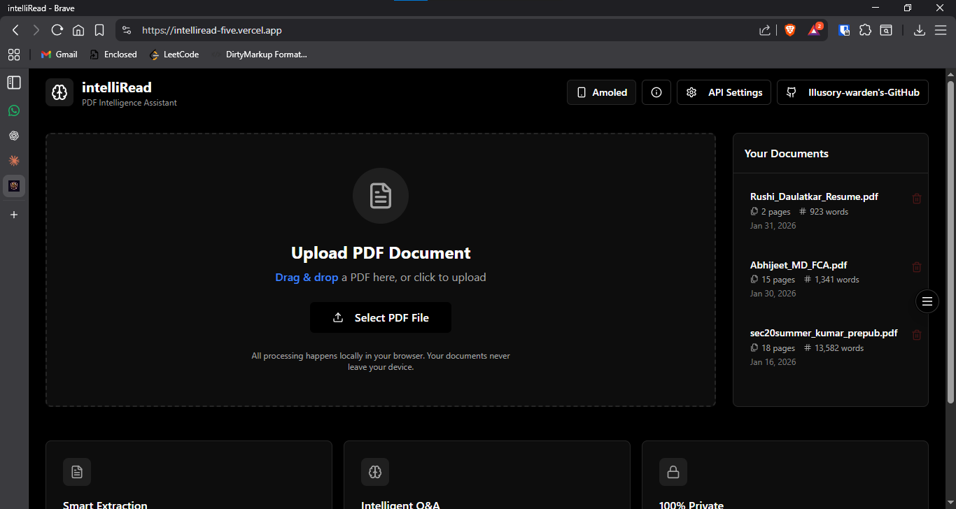 IntelliRead Main Interface