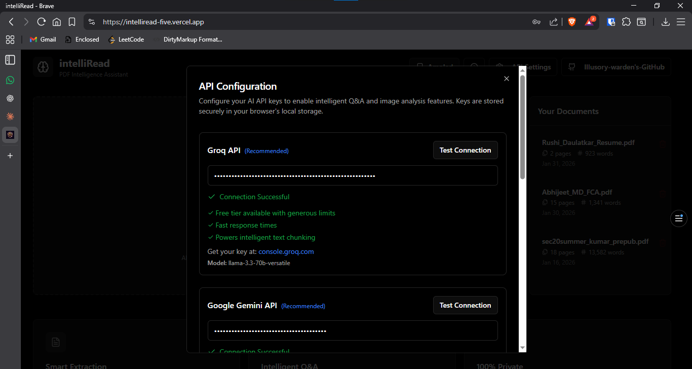 API Settings Configuration